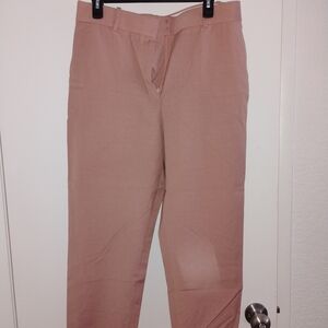 JUST REDICED!!                 Reiss Women's Caramel/Peach High Rise Trousers